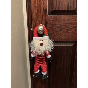 VTG Springy Santa Shelf Or Door Christmas Decoration